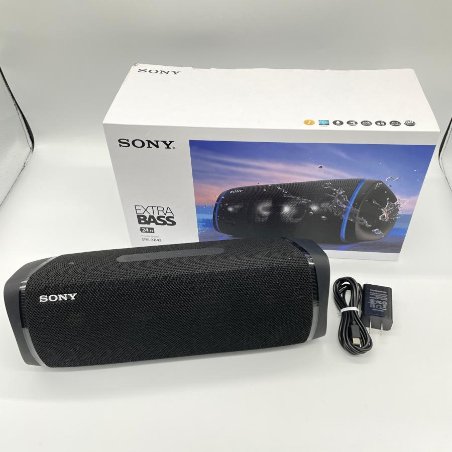 SRS-XB43 ソニー ワイヤレスポータブルスピーカー SRS-XB43-B ブラック/防水/防塵/防錆/Bluetooth/ライティング機能搭載/スマホ対応