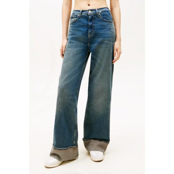 女性クレアワイドターンアップデニムパンツ T32G0NEW33TWT1 TOMMY JEANS
