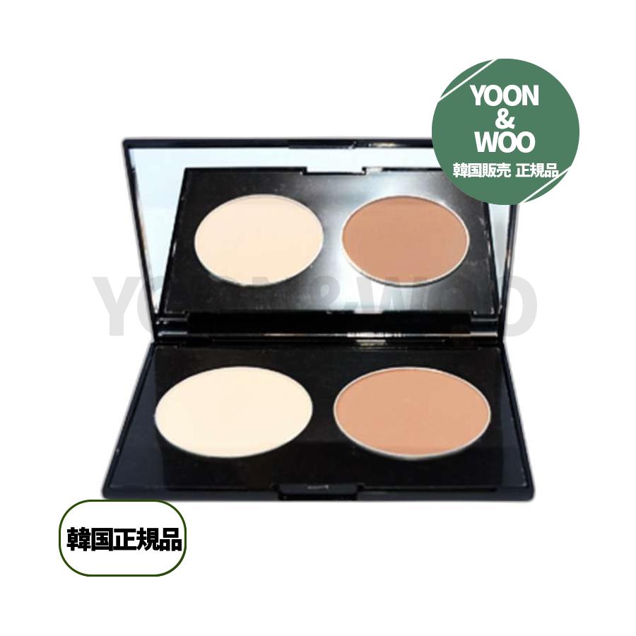 レブペアデュアルコンパクトシェーディング ホワイト+ブラウン 2個