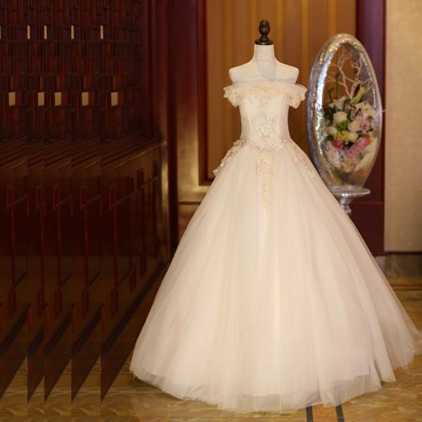 店長おすすめウェディングドレス 白 オフホワイト 安い レース 上品 結婚式 花嫁 シンプル ロングドレス ブライダル 二次会 パーティードレス 披露宴 プリンセスドレス 大きいサイズ ウエディングド