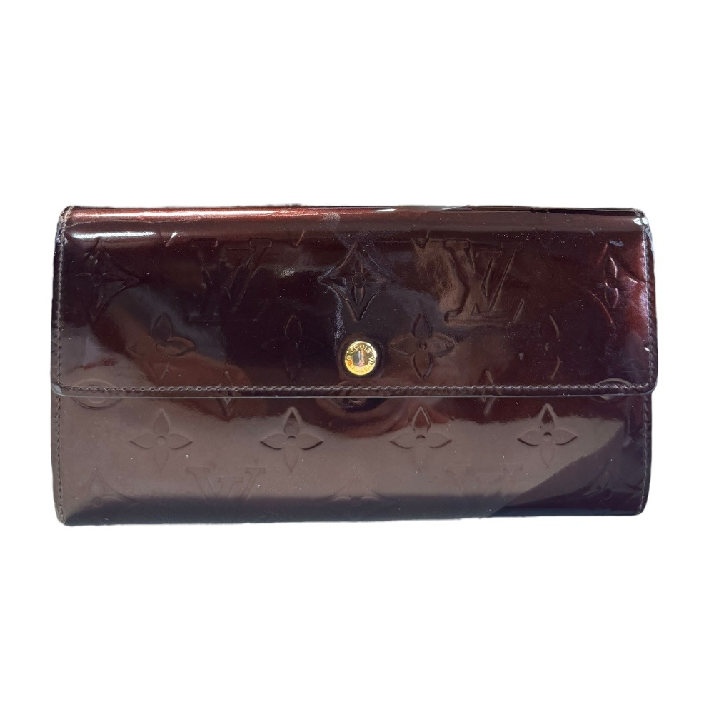ルイヴィトン ポルトフォイユ サラ モノグラムヴェルニ 長財布 モノグラムヴェルニ M93524 LOUIS VUITTON 中古