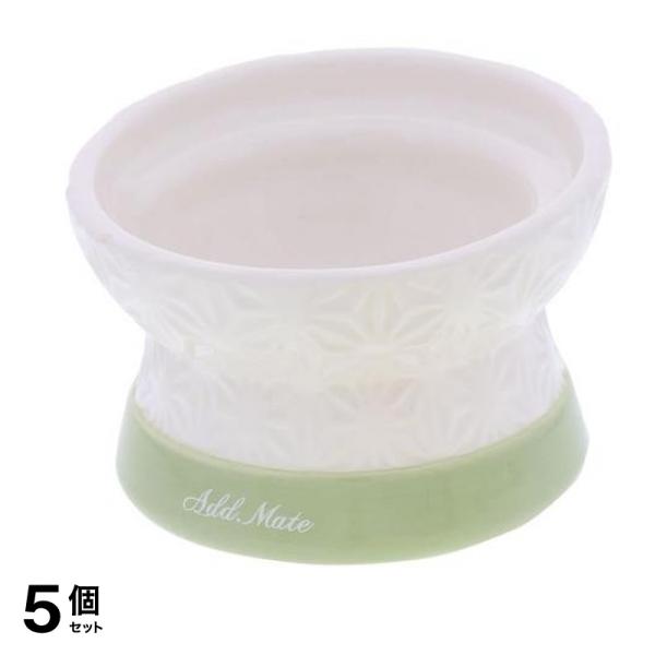 アドメイト 猫用 フードがこぼれにくい脚付き陶器食器 ドライフード向き 140mL 5個セット