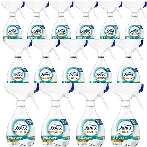 ファブリーズ 消臭スプレー 布用 PREMIUM 速乾ジェット ふんわりおひさまの香り 本体 320MLX15本