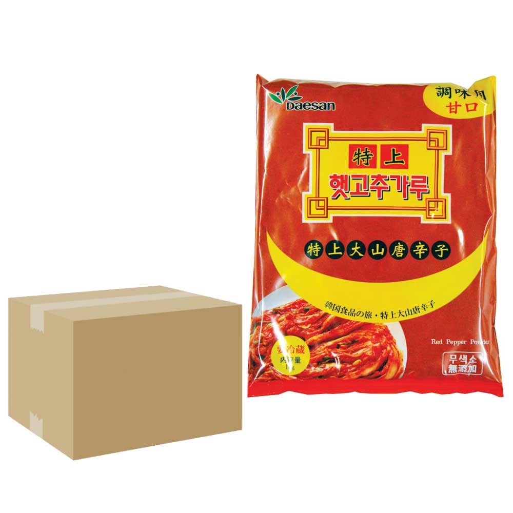 大山 甘口 調味用 唐辛子粉　1kg（10個）1BOX　韓国食品[韓国調味料][韓国キムチ][韓国料理][韓国食材][韓国食品]韓国料理 とうがらし キムチ 韓国食品 韓国食材 辛い調味料 パ