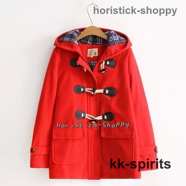 冬の恵み冬新作 秋冬 冬 ショート丈 ダッフルコート レディース アウター ジャケット 4色 フード付き ウール 体型カバー 定番 大きいサイズ シンプル 大人 学生