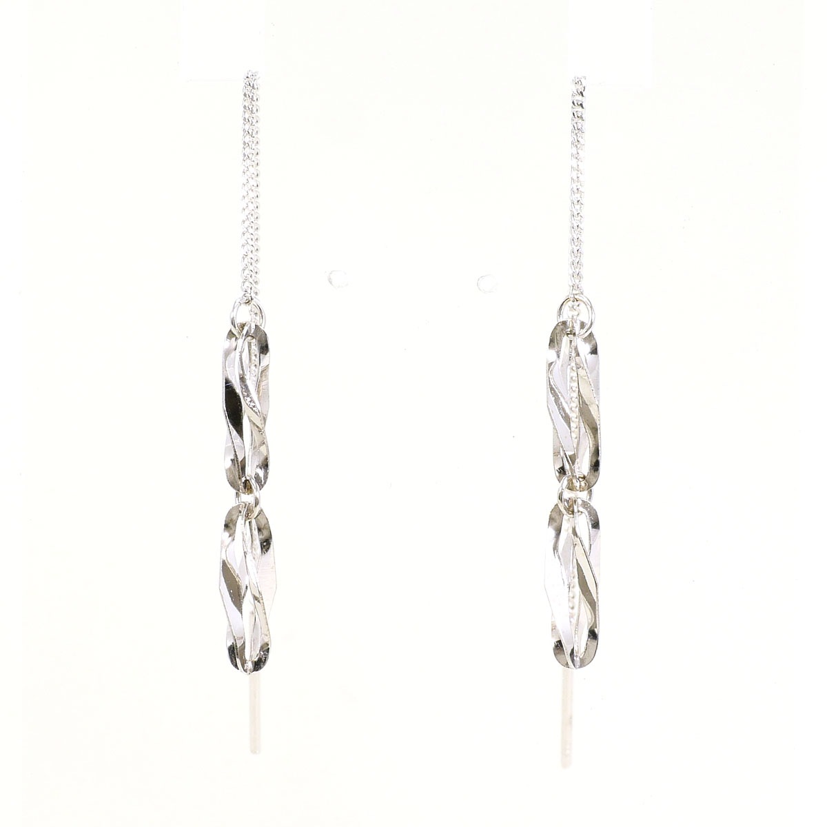 K10 10金 WG ホワイトゴールド ピアス 総重量約0.6g 中古