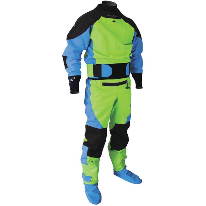 SANDILINE(サンディライン) ドライスーツ カヤックエキストリーム メンズ グリーン/ブルー/ブラック S アウトドア ウェアその他１ (40676)