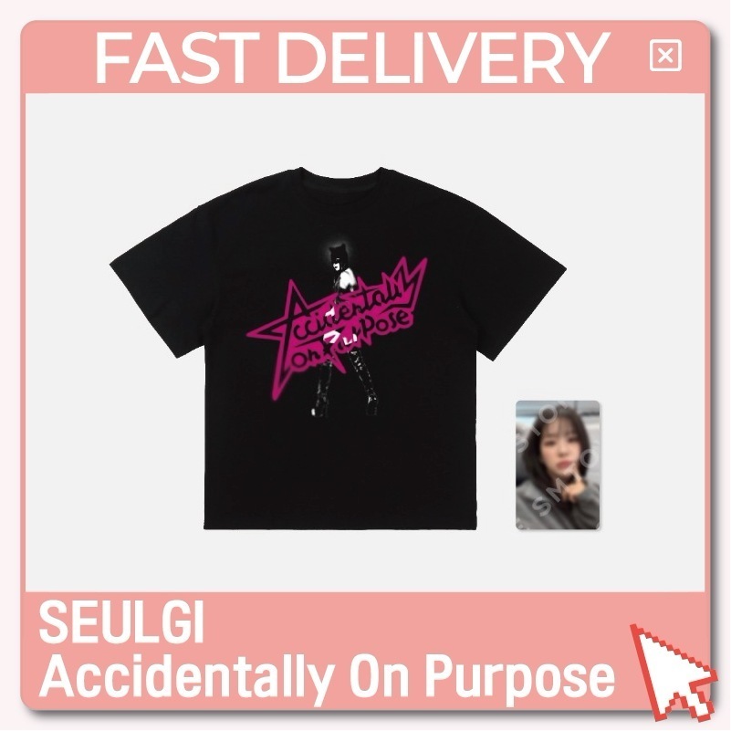 [Red Velvet SEULGI] Accidentally On Purpose - T-SHIRT SET [Black ver.]