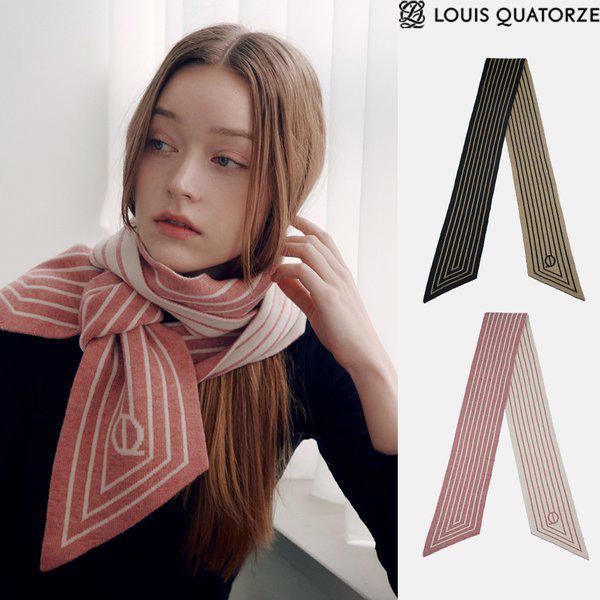 マティエール ウール混紡ニット マフラー 2DMK807