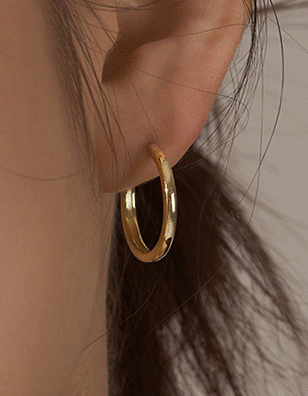 14k post ベスター ワンタッチ リングピアス