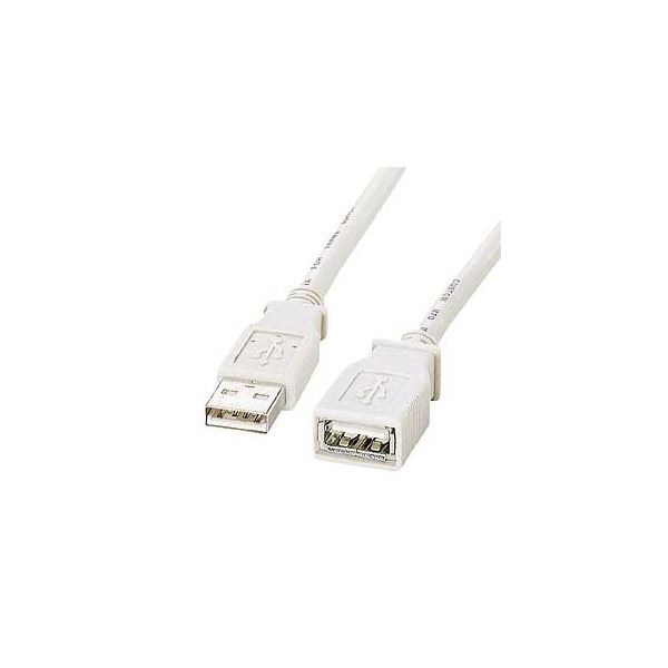 (まとめ)サンワサプライ USB延長ケーブル KB-USB-E2K2(×5セット)