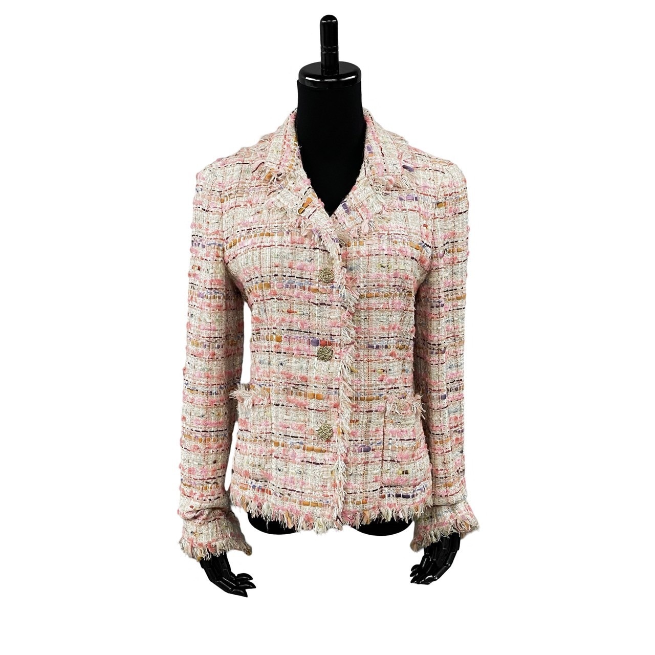 ヴィンテージ ココマークテーラードジャケット コットン レーヨン ナイロンシルクプラスチック ピンク a38-2