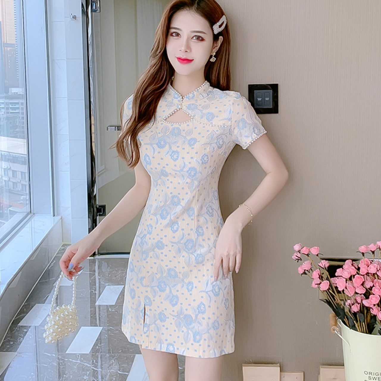 ワンピース ドレス レディース タイト モダン 膝上 Aライン フェミニン セクシー フレアスリーブ 大人可愛い きれいめ 上品 エレガント フォーマル 春 夏 セレモニー デート お出かけ