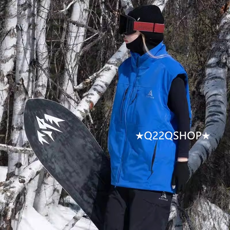 スノーボードウェア 2024 2025 単品トップス メンズ レディース 袖無し ベスト ジャケット ゆったり ウィンタースポーツ 3L スキーウェア スノボウェア スノーウェア 韓国風防水