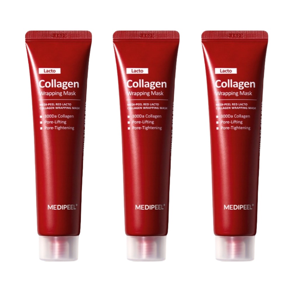 [3個]メディフィルレッドラクトコラーゲンラッピングマスク/ 70mlx3 / うるつやたまご肌の完成
