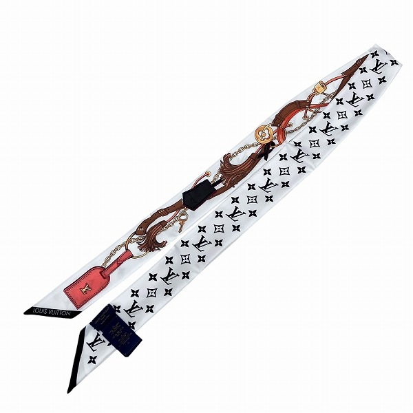 ルイヴィトン バンドーBB・フラワーアンドストライプ M90658 スカーフ レディース【中古】