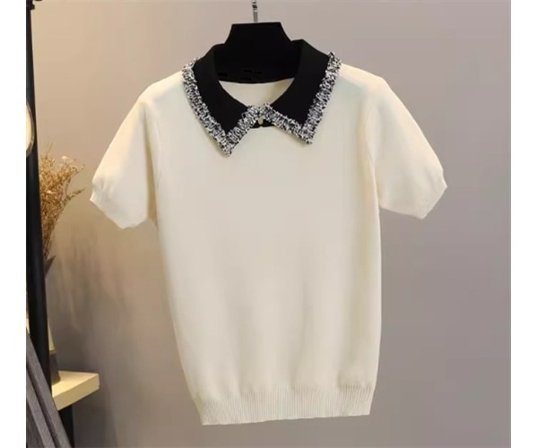 レディース トップス シャツ プルオーバー ポロシャツ Tシャツ ミドル丈 半袖 襟付き ポロカラー 大人可愛い きれいめ シンプル カジュアル 上品 おしゃれ クール エレガント ナチュラル 知的