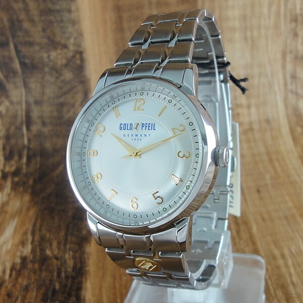 ゴールドファイル 時計 メンズ 腕時計 手表 ドイツシルバー ステンレス G21001SS 時計 誕生日 ギフト ポイント消化 12,474円