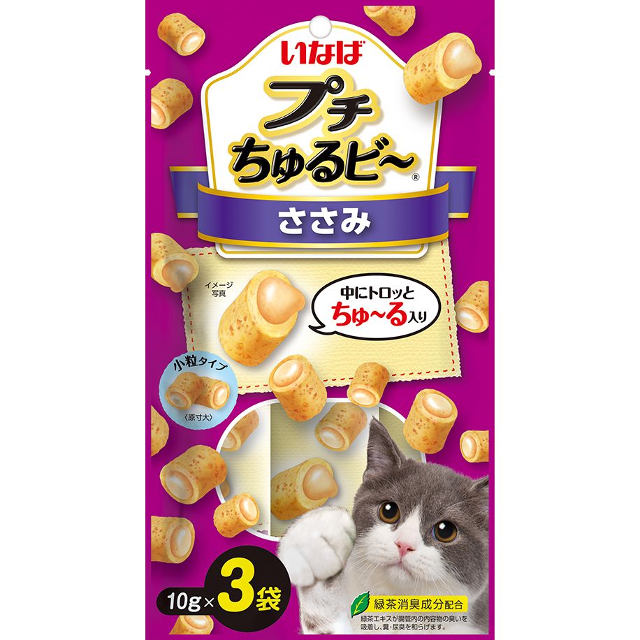 （まとめ買い）プチちゅるビ まぐろと焼ささみ 10gx3袋 猫用おやつ [x20]