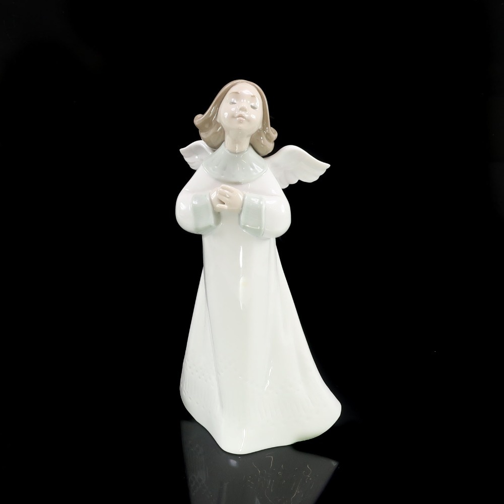 Lladro リヤドロ 天使の願い 6788 置物 オブジェ ポーセリン _ 中古品 A-ランク