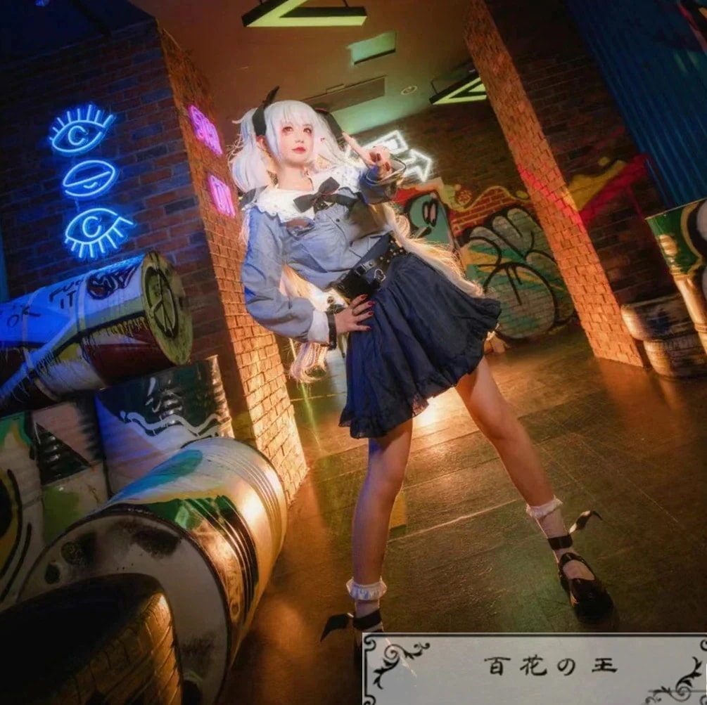 在庫品 VTuber バーチャルライバー Kuzuha 葛葉 女体化 サーニャ 髪飾り付き ヴァンパイア コスプレ衣装 コスチューム ハロウィン期間限定30％