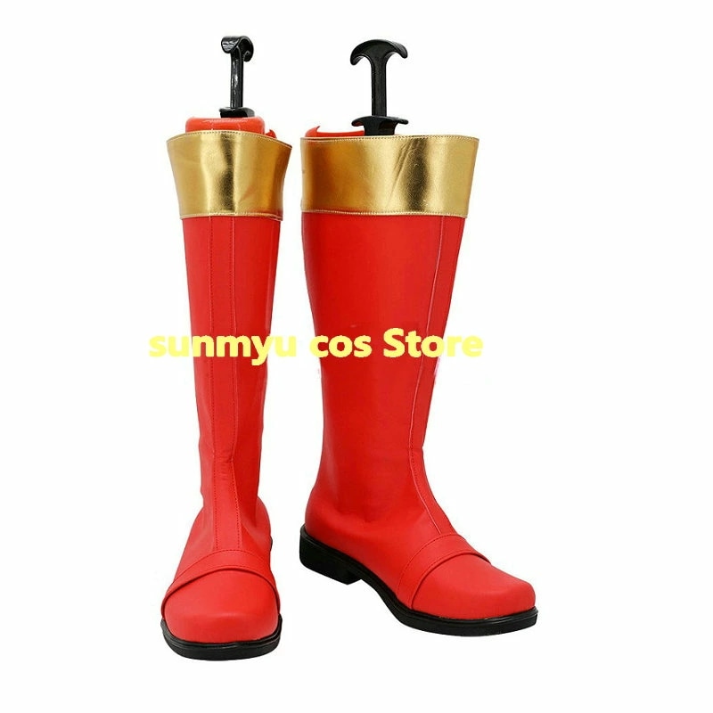 アバレッド 　赤い　レッド靴 コスプレ道具　ブーツ