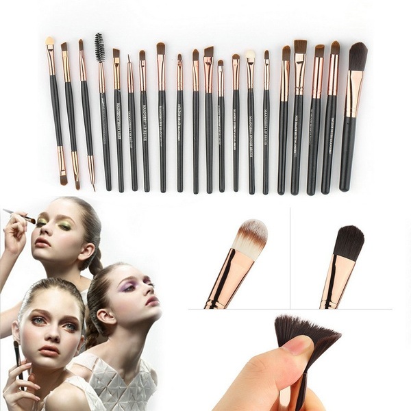 20pcs Makeup Brushes Set Foundation Eyeshadow Lip Mahogany 新作 Color: 【5％OFF】 Brush Tool Nose