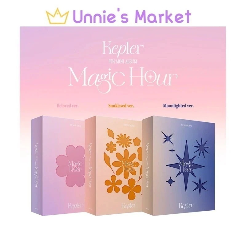 [SET] Kep1er [Magic Hour] Album(Moonlighted ver./ Sunkissed ver. / Beloved ver.) + Free Photocard 1E