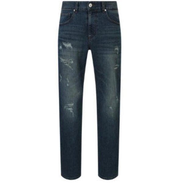 男性プレミアムスリムストレートDトーンデニムパンツ_US