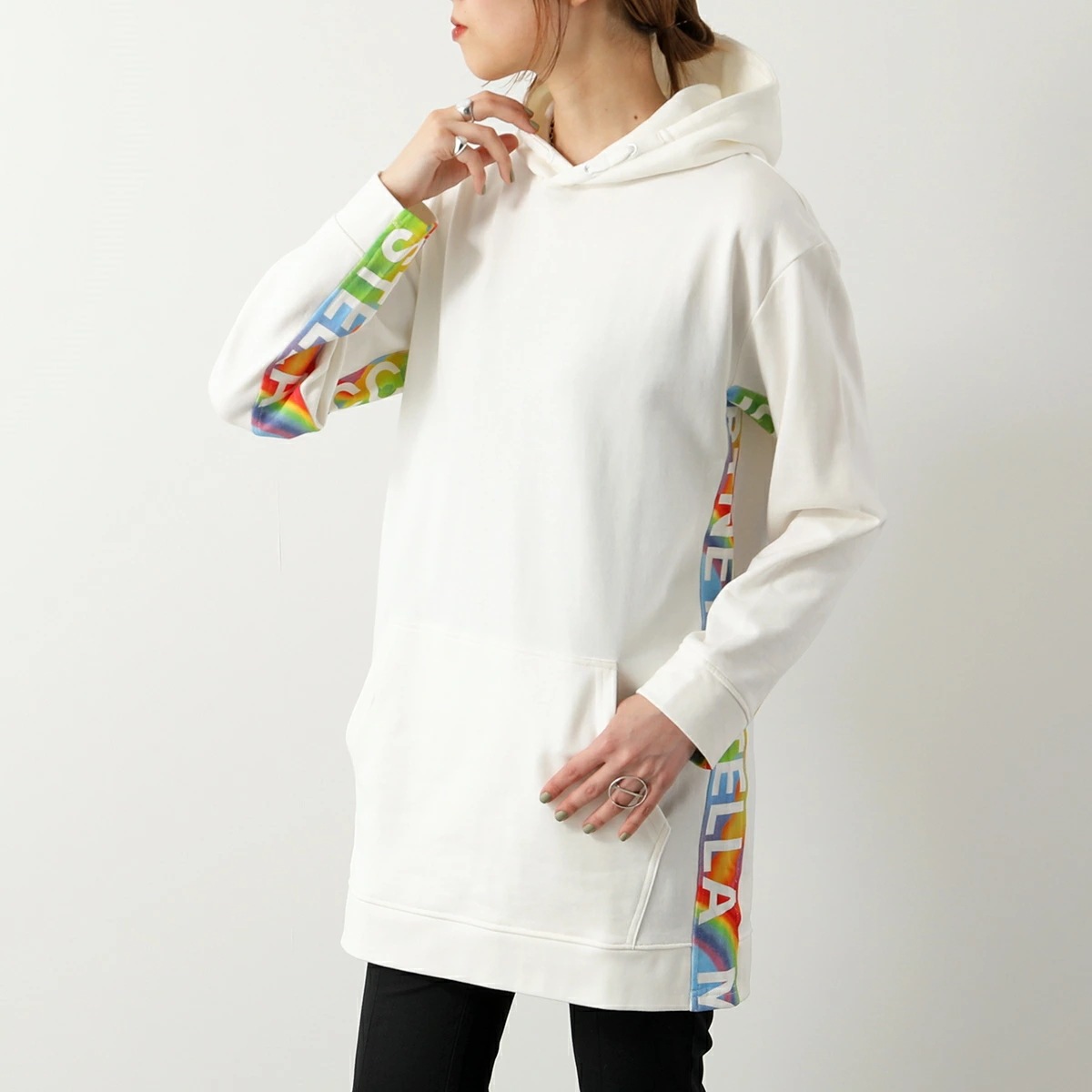 STELLA McCARTNEY KIDS ステラマッカートニー キッズ パーカー TU1A50 Z0499 レディース ガールズ プルオーバー スウェット コットン 長袖 ロゴ 101