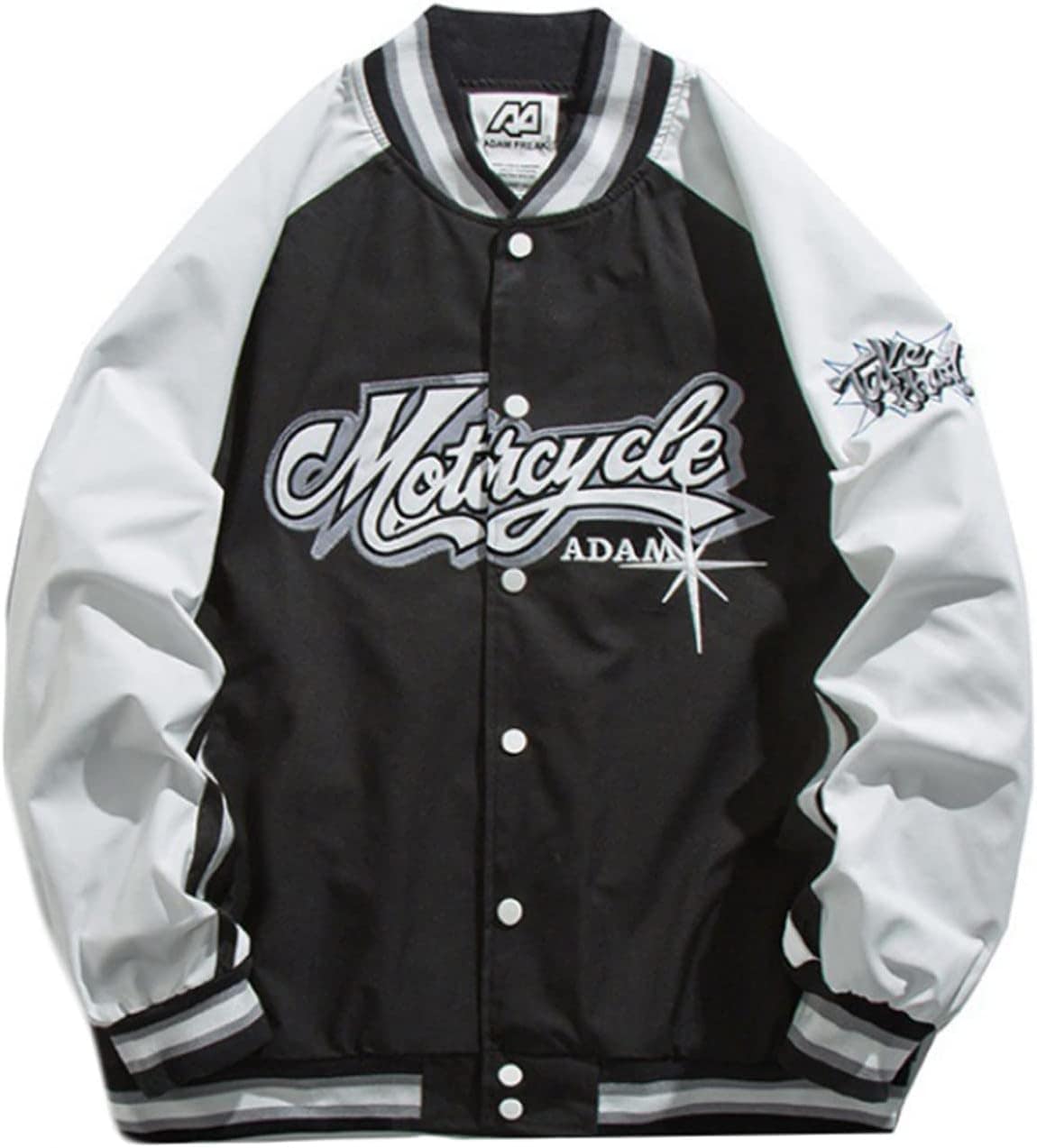 スタジアムジャンパー メンズ 立ち襟 ジャケット スタジャン バイカラー 英文字パッチ 刺繍 野球服 カジュアル ジャンパー ブルゾンアウター 薄手 防寒 防風 オシャレ 大きいサイズ デイリー キャ