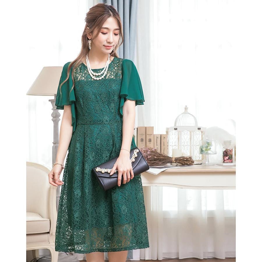 ドレス パーティードレス 結婚式 Aライン 成人式 同窓会 大きいサイズ 謝恩会 二次会 卒業式 入学式 フォーマルドレス 膝丈 ミディアム 20代ドレス