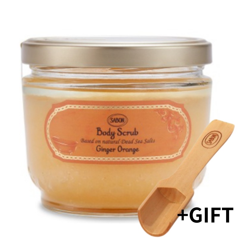 【正規品】SABON サボン ボディスクラブ ジンジャーオレンジ320g+ウッドスクープ 肌と心がときめく新感覚ボディスクラブ