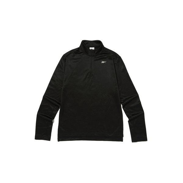 メンズ WOR DOUBLE KNIT 1/4 ZIP 長袖Tシャツ RETS3FL64BK