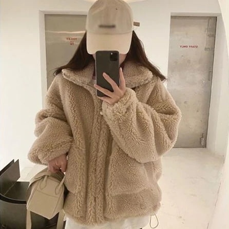 ボアブルゾン レディース 裏ボア ショート丈 アウター フード付き フリースジャケット ボアパーカー 無地 ふわふわ カジュアル 暖か おしゃれ