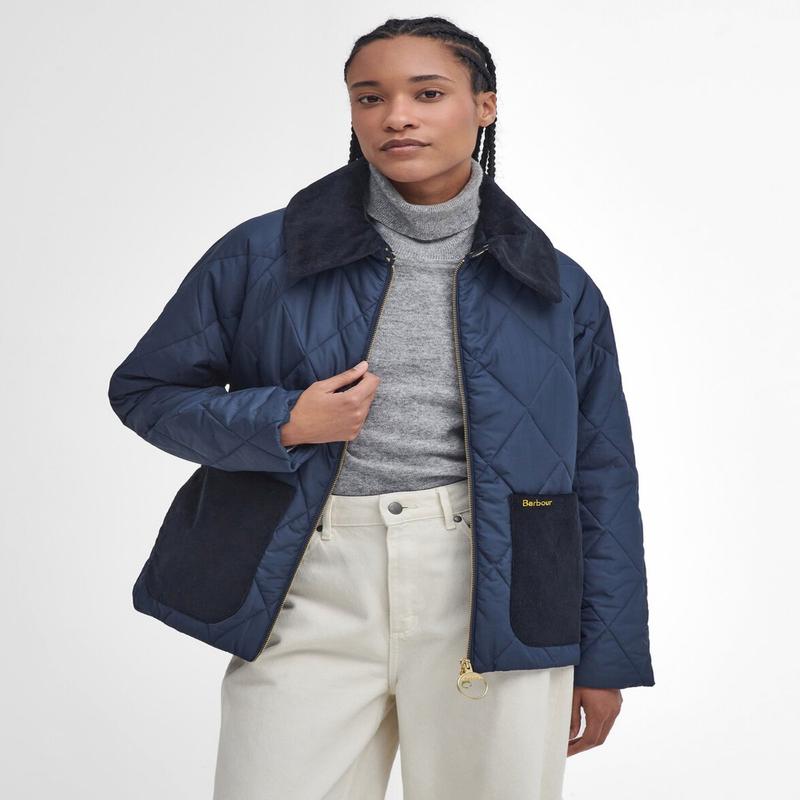 [24FW][Barbour] 女性 ネイビー Dalroy キルティング ジャケット