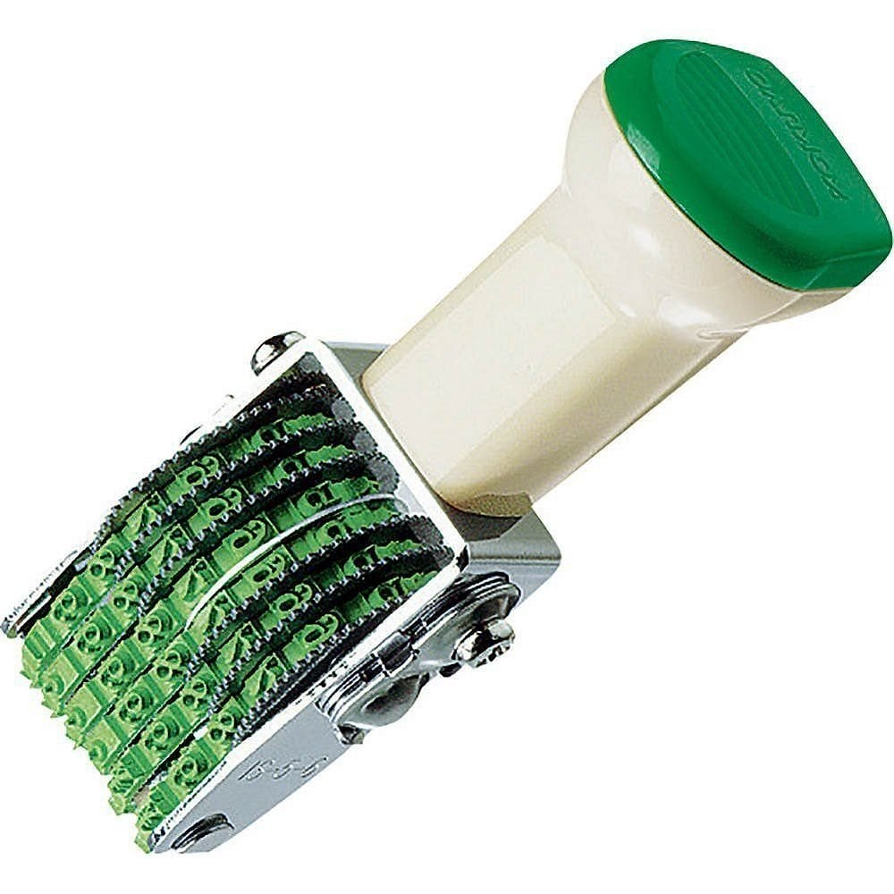 （まとめ買い）スタンプ 回転印 欧文数字 明朝体 5号 6連 IS-5-6 [x3]