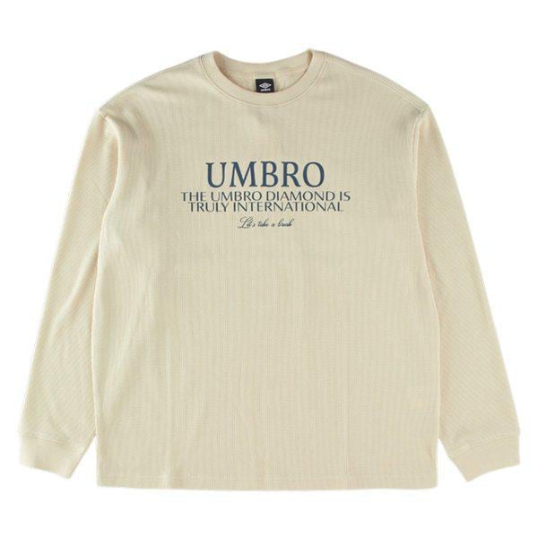 レイトチェックアウト ワッフル ルーズフィット 長袖Tシャツ UQ221CRL49 OBE0