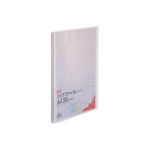 （まとめ） TANOSEE クリアファイル A4タテ20ポケット 背幅14mm クリア 1セット（10冊） 10セット 14,949円