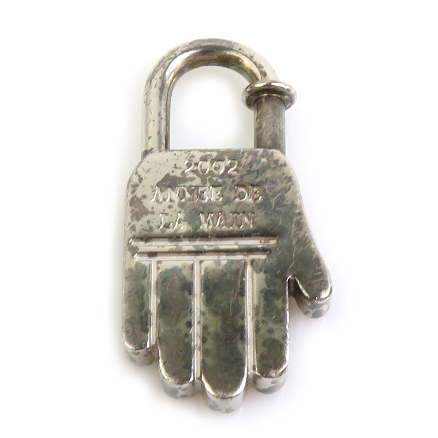 エルメス HERMES カデナ 2002 ANNEE DE LA MAIN メタル シルバー レディース e61578