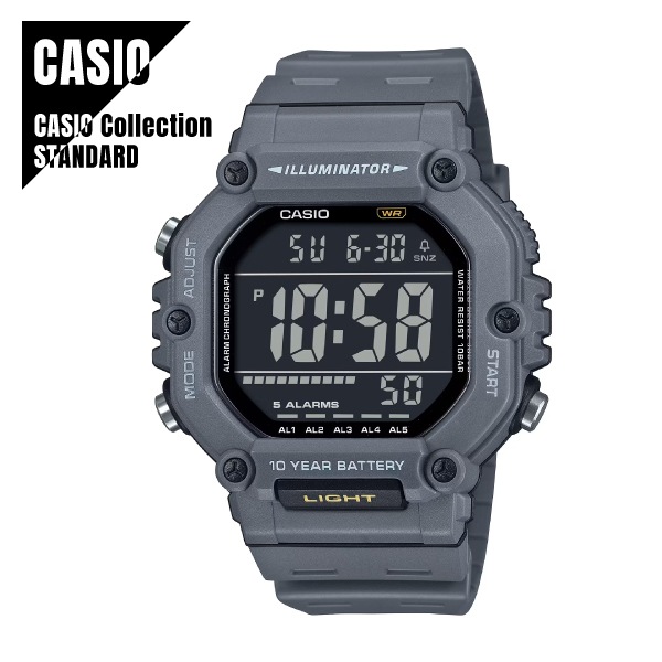 【即納】 国内正規品 CASIO STANDARD カシオ スタンダード デジタル チプカシ チープカシオ グレー AE-1600H-8BJF 腕時計 メンズ