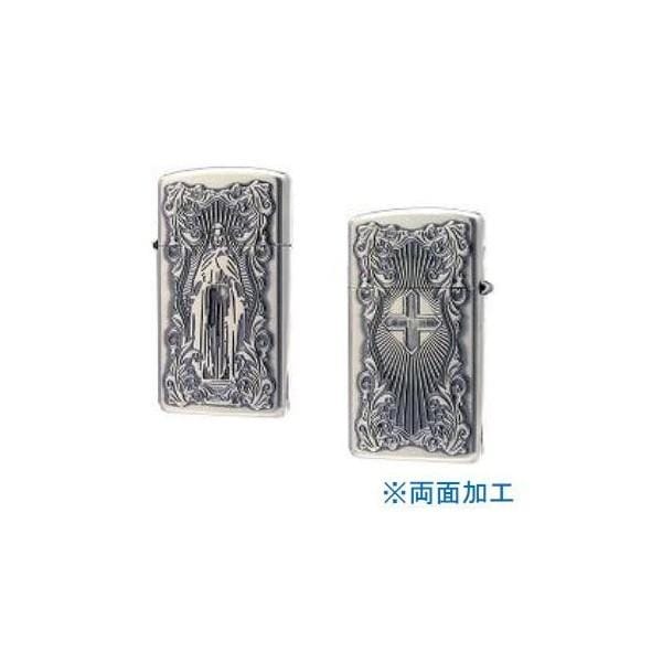 ZIPPO ジッポー ライター　アラベスクマリアスリム　 両面加工 63210198 銀 送料無料