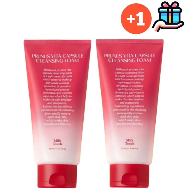[毛穴洗顔フォーム1+1]プラナスビタカプセルクレンジングフォーム, 300g+300g メイク落とし クレンジングスキンケア 澄んだ肌トーンアップ 毛穴ケア 老廃物 皮脂 クレンジングフォーム 韓国