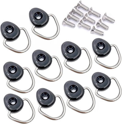 他サイト： ユーティリティフック ホンダ N-VAN フリード 荷室用 M6 専用ビス付 10個 セット HONDA Nバン 軽バン 汎用 社外 車用(ブラック, 丸型)の商品画像