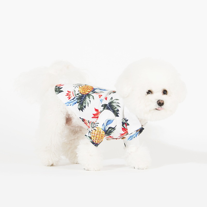 【超特価sale開催！】 2021年春夏パイナップルプリントシャツ犬服ペットシャツ犬服丨スニフ ドッグウェア