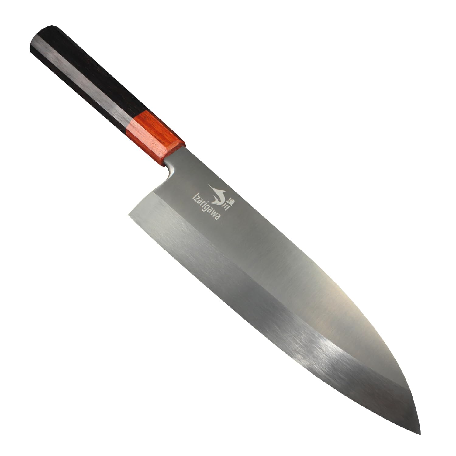 包丁 大出刃包丁 【黒檀と紅檀八角柄】 【10Cr15MoV鋼】 【刃渡218】 右利き 料理用 魚介 捌く プロが使う「本物」の和式包丁を