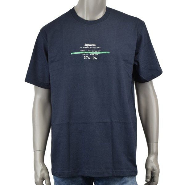 SUPREME シュプリーム STANDARD TEE/ロゴ Tシャツ/STANDARD NAVY