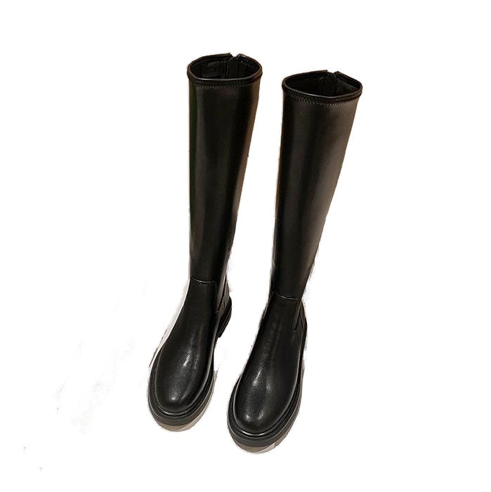 牛革 ロングブーツ レディース ジョッキーブーツ 秋 冬 牛革 ニーハイブーツ001-613