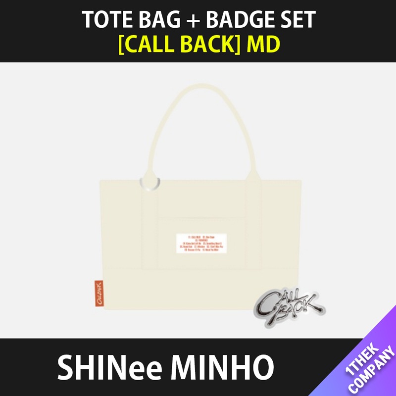 （TOTE BAG + BADGE SET）SHINee MINHO [CALL BACK] MD