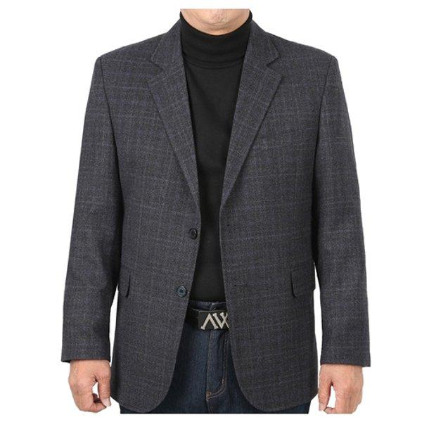 メンズ冬ベーシックチェックウール混紡スーツコンビジャケットAR-COW-JPM-100